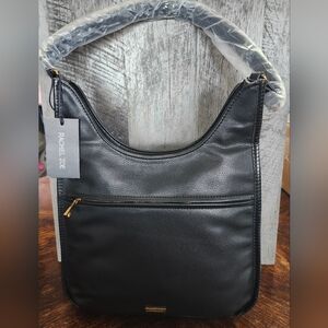 NWT Rachel Zoe Black Gold Chuncky Chain Vegan Leather Jalilah Shoulder Bag